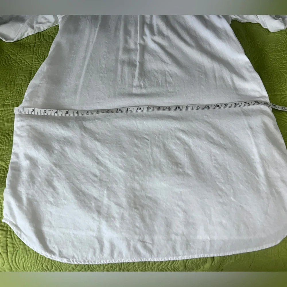 Dash Studio White Collared Cover-up or Tunic Shirt Dress Size XL - Picture 8 of 12